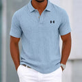 Men's Cotton Linen Classic Gentleman Casual Lapel Polo Shirt