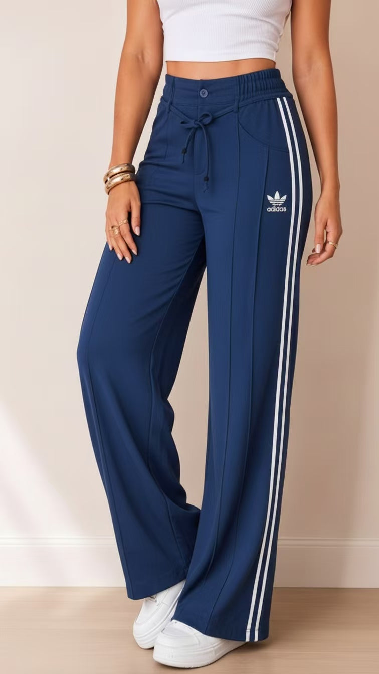 Women’s Side Stripe Track Pants ✨ High‑Waist Casual Jogger Trousers